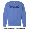 Adult Heavy Blend Heather Royal or Red 60/40 Fleece Crew (S) Thumbnail