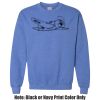 Adult Heavy Blend Heather Royal or Red 60/40 Fleece Crew (S) Thumbnail