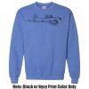 Adult Heavy Blend Heather Royal or Red 60/40 Fleece Crew (S) Thumbnail