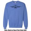 Adult Heavy Blend Heather Royal or Red 60/40 Fleece Crew (S) Thumbnail