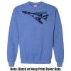 Adult Heavy Blend Heather Royal or Red 60/40 Fleece Crew (S) Thumbnail