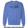Adult Heavy Blend Heather Royal or Red 60/40 Fleece Crew (S) Thumbnail