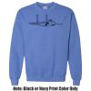 Adult Heavy Blend Heather Royal or Red 60/40 Fleece Crew (S) Thumbnail