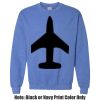 Adult Heavy Blend Heather Royal or Red 60/40 Fleece Crew (S) Thumbnail