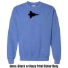 Adult Heavy Blend Heather Royal or Red 60/40 Fleece Crew (S) Thumbnail