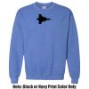 Adult Heavy Blend Heather Royal or Red 60/40 Fleece Crew (S) Thumbnail