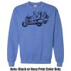 Adult Heavy Blend Heather Royal or Red 60/40 Fleece Crew (S) Thumbnail