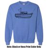 Adult Heavy Blend Heather Royal or Red 60/40 Fleece Crew (S) Thumbnail