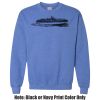 Adult Heavy Blend Heather Royal or Red 60/40 Fleece Crew (S) Thumbnail