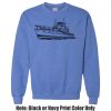 Adult Heavy Blend Heather Royal or Red 60/40 Fleece Crew (S) Thumbnail