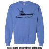 Adult Heavy Blend Heather Royal or Red 60/40 Fleece Crew (S) Thumbnail