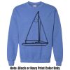 Adult Heavy Blend Heather Royal or Red 60/40 Fleece Crew (S) Thumbnail