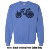 Adult Heavy Blend Heather Royal or Red 60/40 Fleece Crew (S) Thumbnail