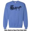 Adult Heavy Blend Heather Royal or Red 60/40 Fleece Crew (S) Thumbnail