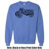 Adult Heavy Blend Heather Royal or Red 60/40 Fleece Crew (S) Thumbnail