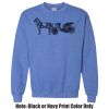 Adult Heavy Blend Heather Royal or Red 60/40 Fleece Crew (S) Thumbnail