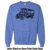 Adult Heavy Blend Heather Royal or Red 60/40 Fleece Crew (S) Thumbnail