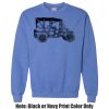 Adult Heavy Blend Heather Royal or Red 60/40 Fleece Crew (S) Thumbnail