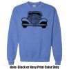 Adult Heavy Blend Heather Royal or Red 60/40 Fleece Crew (S) Thumbnail
