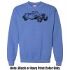 Adult Heavy Blend Heather Royal or Red 60/40 Fleece Crew (S) Thumbnail