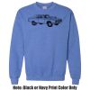 Adult Heavy Blend Heather Royal or Red 60/40 Fleece Crew (S) Thumbnail