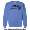 Adult Heavy Blend Heather Royal or Red 60/40 Fleece Crew (S) Thumbnail