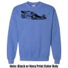 Adult Heavy Blend Heather Royal or Red 60/40 Fleece Crew (S) Thumbnail