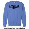 Adult Heavy Blend Heather Royal or Red 60/40 Fleece Crew (S) Thumbnail