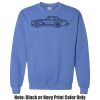 Adult Heavy Blend Heather Royal or Red 60/40 Fleece Crew (S) Thumbnail
