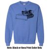 Adult Heavy Blend Heather Royal or Red 60/40 Fleece Crew (S) Thumbnail