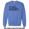 Adult Heavy Blend Heather Royal or Red 60/40 Fleece Crew (S) Thumbnail