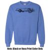 Adult Heavy Blend Heather Royal or Red 60/40 Fleece Crew (S) Thumbnail