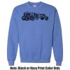 Adult Heavy Blend Heather Royal or Red 60/40 Fleece Crew (S) Thumbnail