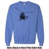 Adult Heavy Blend Heather Royal or Red 60/40 Fleece Crew (S) Thumbnail
