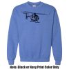 Adult Heavy Blend Heather Royal or Red 60/40 Fleece Crew (S) Thumbnail
