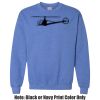 Adult Heavy Blend Heather Royal or Red 60/40 Fleece Crew (S) Thumbnail