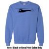 Adult Heavy Blend Heather Royal or Red 60/40 Fleece Crew (S) Thumbnail