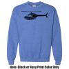 Adult Heavy Blend Heather Royal or Red 60/40 Fleece Crew (S) Thumbnail