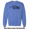 Adult Heavy Blend Heather Royal or Red 60/40 Fleece Crew (S) Thumbnail