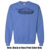 Adult Heavy Blend Heather Royal or Red 60/40 Fleece Crew (S) Thumbnail