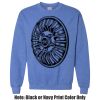 Adult Heavy Blend Heather Royal or Red 60/40 Fleece Crew (S) Thumbnail