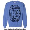 Adult Heavy Blend Heather Royal or Red 60/40 Fleece Crew (S) Thumbnail