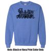 Adult Heavy Blend Heather Royal or Red 60/40 Fleece Crew (S) Thumbnail