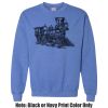 Adult Heavy Blend Heather Royal or Red 60/40 Fleece Crew (S) Thumbnail