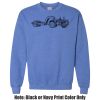 Adult Heavy Blend Heather Royal or Red 60/40 Fleece Crew (S) Thumbnail