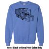 Adult Heavy Blend Heather Royal or Red 60/40 Fleece Crew (S) Thumbnail