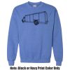 Adult Heavy Blend Heather Royal or Red 60/40 Fleece Crew (S) Thumbnail