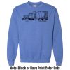 Adult Heavy Blend Heather Royal or Red 60/40 Fleece Crew (S) Thumbnail