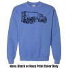 Adult Heavy Blend Heather Royal or Red 60/40 Fleece Crew (S) Thumbnail