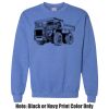 Adult Heavy Blend Heather Royal or Red 60/40 Fleece Crew (S) Thumbnail